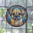Puggle Stained Glass Effect Suncatcher